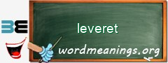 WordMeaning blackboard for leveret